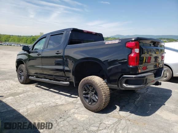 2024 Chevrolet Silverado 1500 Custom Trail Boss with VIN 3GCPDCEK1RG429381, listed as a Copart auction lot 55667035 with 8,349 mi miles and Salvage title. Bid and sale history available at DreamBid. Image 2.