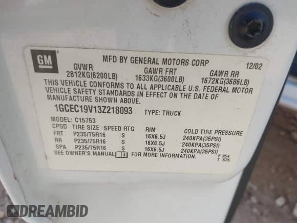 2003 Chevrolet Silverado 1500 LS с VIN 1GCEC19V13Z218093, выставлен на аукционе IAAI как лот 41016260 с пробегом 237 633 миль миль и . История ставок и продаж доступна на DreamBid. Изображение 9.