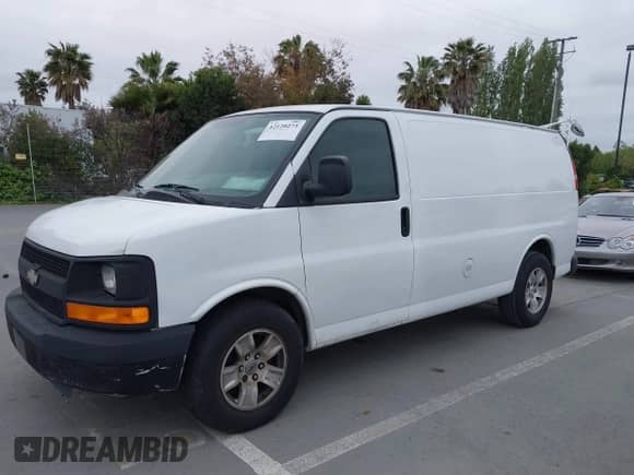 2009 Chevrolet Express Cargo with VIN 1GCFG15X591180102, listed as a IAAI auction lot 42120273 with 187,607 mi miles and . Bid and sale history available at DreamBid. Image 6.
