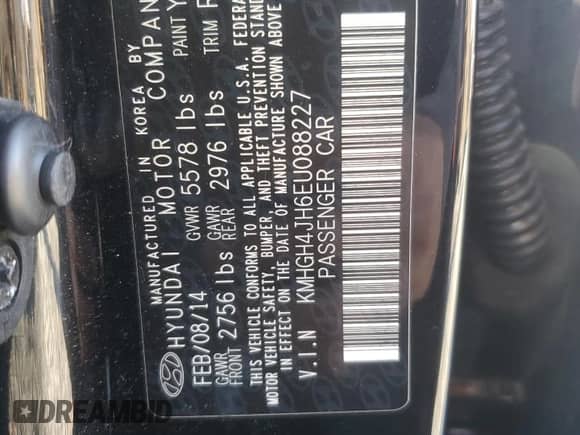 2014 Hyundai Equus Signature z VIN KMHGH4JH6EU088227, wystawiony jako Copart lot #46166915 z przebiegiem 156 770 mil mil oraz Szkoda całkowita • Salvage title. Historia ofert i sprzedaży dostępna na DreamBid. Obrazek 12.