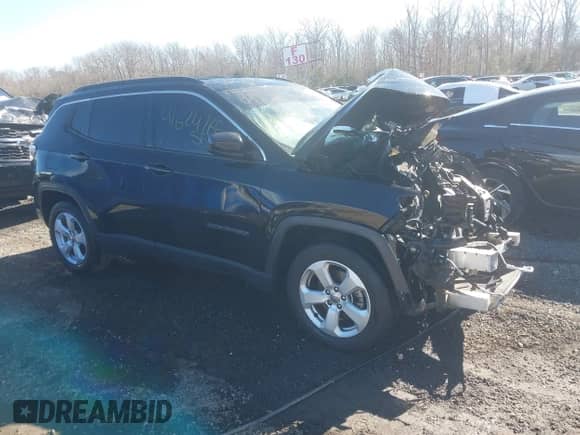 2021 Jeep Compass Altitude with VIN 3C4NJCBB0MT542758, listed as a IAAI auction lot 41624765 with Not provided miles and . Bid and sale history available at DreamBid. Image 1.