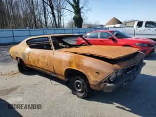 1969 Chevrolet Malibu с VIN 136379G341224, выставлен на аукционе Copart как лот 47850555 с пробегом Не указан миль и Списание • Salvage title. История ставок и продаж доступна на DreamBid. Изображение 4.