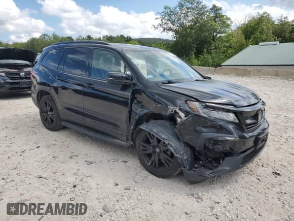 2021 Honda Pilot Black Edition with VIN 5FNYF6H75MB043522, listed as a Copart auction lot 70170255 with 111,877 mi miles and Salvage title. Bid and sale history available at DreamBid. Image 4.