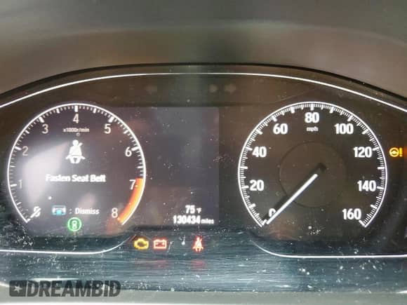 2019 Honda Accord Sport with VIN 1HGCV2E30KA033074, listed as a Copart auction lot 59763995 with 130,434 mi miles and Salvage title. Bid and sale history available at DreamBid. Image 9.