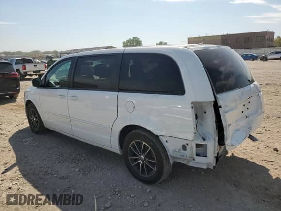 2017 Dodge Grand Caravan SE with VIN 2C4RDGBG6HR631206, listed as a Copart auction lot 80482835 with 43,586 mi miles and Salvage title. Bid and sale history available at DreamBid. Image 2.