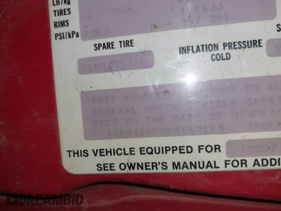 1989 Chevrolet S-10 EL с VIN 1GCBS14E0K8117113, выставлен на аукционе IAAI как лот 41715043 с пробегом 164 834 миль миль и . История ставок и продаж доступна на DreamBid. Изображение 9.