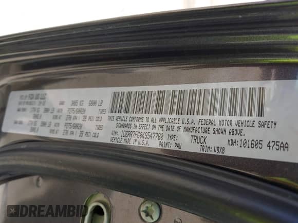 2019 Ram 1500 Express с VIN 1C6RR7FG0KS547780, выставлен на аукционе IAAI как лот 42689050 с пробегом 90 948 миль миль и . История ставок и продаж доступна на DreamBid. Изображение 9.