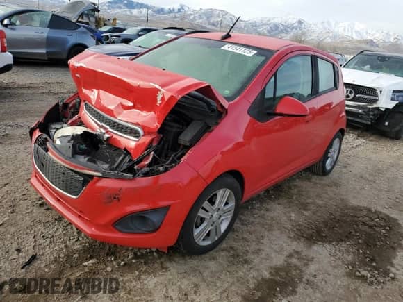 2013 Chevrolet Spark LT with VIN KL8CC6S91DC500197, listed as a Copart auction lot 41541125 with Not provided miles and Salvage title. Bid and sale history available at DreamBid. Image 1.