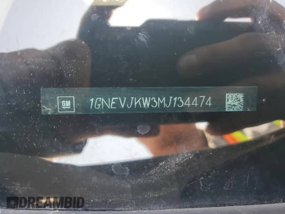 2021 Chevrolet Traverse RS z VIN 1GNEVJKW3MJ134474, wystawiony jako Copart lot #60504045 z przebiegiem 51 397 mil mil oraz Szkoda całkowita • Salvage title. Historia ofert i sprzedaży dostępna na DreamBid. Obrazek 14.