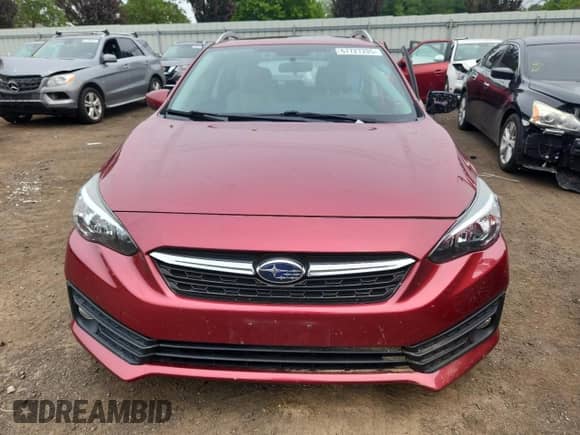 2021 Subaru Impreza Premium with VIN 4S3GTAD66M3705383, listed as a Copart auction lot 67727205 with 50,365 mi miles and Salvage title. Bid and sale history available at DreamBid. Image 5.