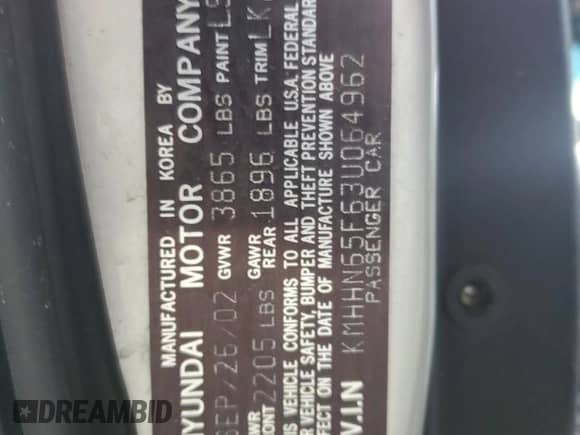 2003 Hyundai Tiburon GT с VIN KMHHN65F63U064962, выставлен на аукционе Copart как лот 44804045 с пробегом 186 171 миль миль и Списание • Salvage title. История ставок и продаж доступна на DreamBid. Изображение 14.