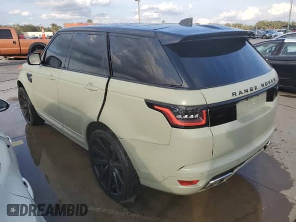 2022 Land Rover Range Rover Sport SVR with VIN SALWZ2RE0NA216483, listed as a Copart auction lot 73720854 with Not provided miles and Non repairable. Bid and sale history available at DreamBid. Image 2.