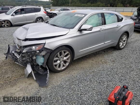 2015 Chevrolet Impala LTZ with VIN 2G1165S39F9177175, listed as a Copart auction lot 84831335 with 98,113 mi miles and Salvage title. Bid and sale history available at DreamBid. Image 1.