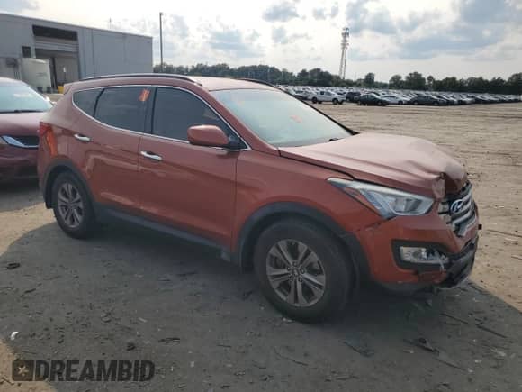 2016 Hyundai Santa Fe with VIN 5XYZU3LB6GG368066, listed as a Copart auction lot 71882745 with 115,155 mi miles and Salvage title. Bid and sale history available at DreamBid. Image 4.