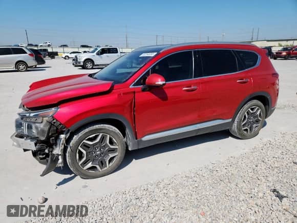 2022 Hyundai Santa Fe Limited with VIN 5NMS44AL7NH378109, listed as a Copart auction lot 80294965 with 74,645 mi miles and Salvage title. Bid and sale history available at DreamBid. Image 1.