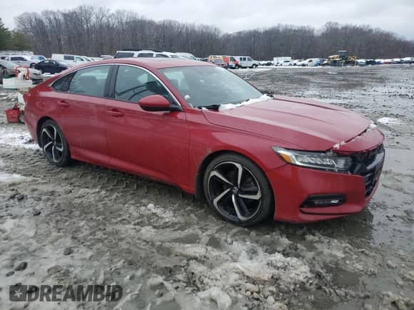 2018 Honda Accord Sport with VIN 1HGCV2E31JA043742, listed as a Copart auction lot 45192525 with 95,455 mi miles and Salvage title. Bid and sale history available at DreamBid. Image 4.