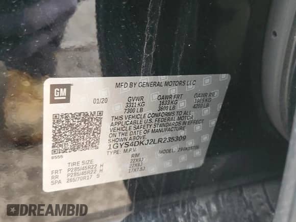 2020 Cadillac Escalade Platinum z VIN 1GYS4DKJ2LR235309, wystawiony jako Copart lot #81678544 z przebiegiem Nie podano mil oraz Szkoda całkowita • Salvage title. Historia ofert i sprzedaży dostępna na DreamBid. Obrazek 13.