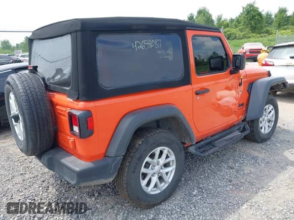 2023 Jeep Wrangler Sport with VIN 1C4HJXAG1PW692362, listed as a IAAI auction lot 42659087 with 52,179 mi miles and . Bid and sale history available at DreamBid. Image 4.