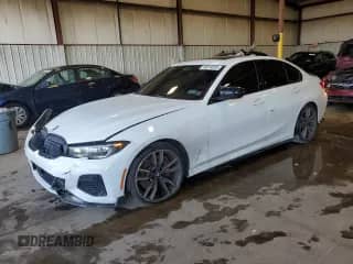 2022 BMW 3 Series M340i xDrive with VIN 3MW5U9J0XN8C30104, listed as a Copart auction lot 60816055 with 56,404 mi miles and Salvage title. Bid and sale history available at DreamBid. Image 1.