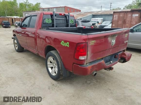 2012 Ram 1500 Sport with VIN 1C6RD7HT8CS311534, listed as a Copart auction lot 56974295 with 230,039 mi miles and Clean title. Bid and sale history available at DreamBid. Image 2.