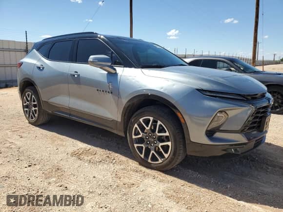 2024 Chevrolet Blazer RS with VIN 3GNKBERS8RS181723, listed as a Copart auction lot 55898855 with 18,349 mi miles and Salvage title. Bid and sale history available at DreamBid. Image 4.
