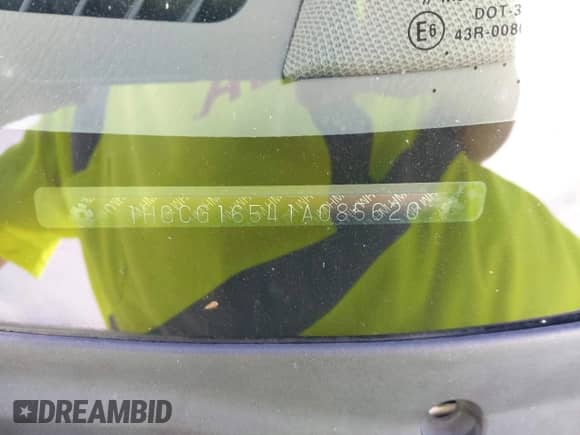 2001 Honda Accord EX с VIN 1HGCG16541A085620, выставлен на аукционе IAAI как лот 42852817 с пробегом 217 476 миль миль и . История ставок и продаж доступна на DreamBid. Изображение 9.