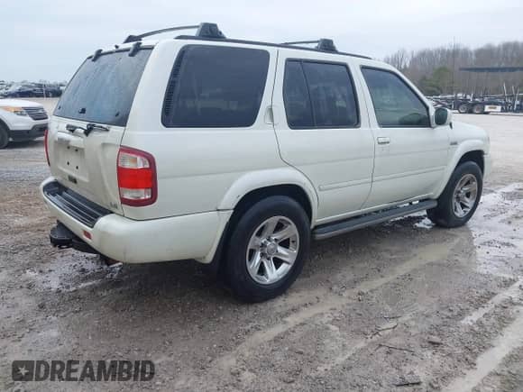 2004 Nissan Pathfinder SE z VIN JN8DR09Y64W905656, wystawiony jako IAAI lot #41507912 z przebiegiem 236 496 mil mil oraz . Historia ofert i sprzedaży dostępna na DreamBid. Obrazek 4.