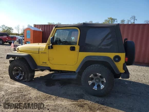 2004 Jeep Wrangler Sport z VIN 1J4FA49S14P708543, wystawiony jako Copart lot #82703525 z przebiegiem 197 964 mil mil oraz Czysty tytuł • Clean title. Historia ofert i sprzedaży dostępna na DreamBid. Obrazek 2.