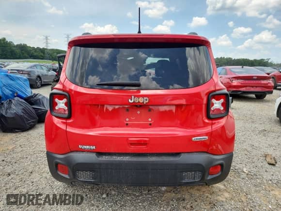 2018 Jeep Renegade Latitude with VIN ZACCJABB8JPH05350, listed as a Copart auction lot 65545705 with 66,020 mi miles and Salvage title. Bid and sale history available at DreamBid. Image 6.
