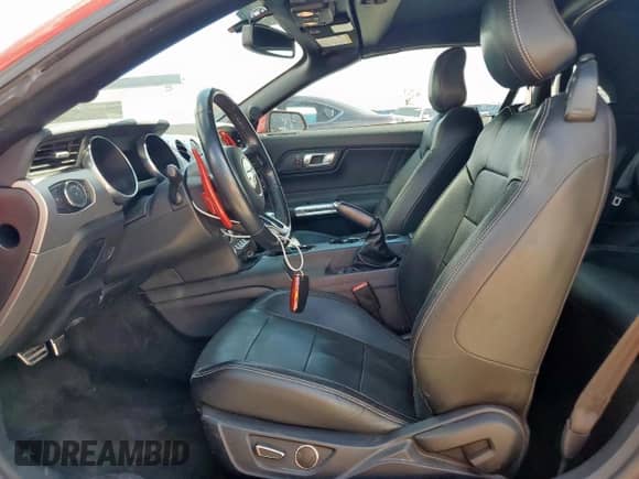 2018 Ford Mustang GT Premium with VIN 1FATP8FF0J5165687, listed as a Copart auction lot 80009985 with 47,677 mi miles and Salvage title. Bid and sale history available at DreamBid. Image 7.