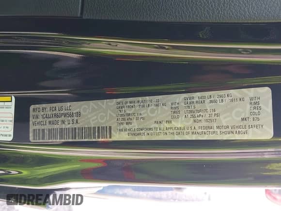 2023 Jeep Wrangler Rubicon with VIN 1C4JJXR60PW568189, listed as a IAAI auction lot 42188577 with 18,615 mi miles and . Bid and sale history available at DreamBid. Image 9.