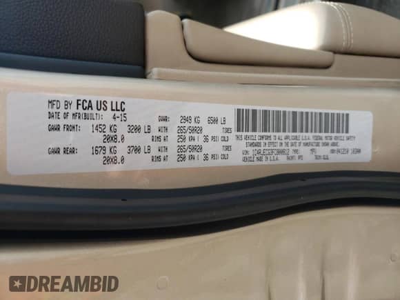 2015 Jeep Grand Cherokee High Altitude z VIN 1C4RJECG3FC800812, wystawiony jako Copart lot #54541785 z przebiegiem 107 217 mil mil oraz Czysty tytuł • Clean title. Historia ofert i sprzedaży dostępna na DreamBid. Obrazek 13.