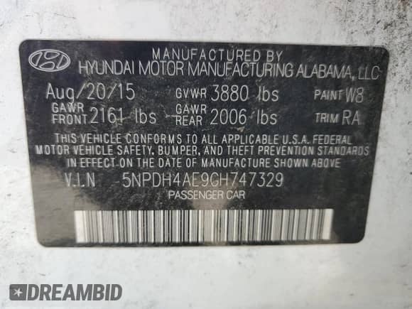 2016 Hyundai Elantra SE с VIN 5NPDH4AE9GH747329, выставлен на аукционе Copart как лот 63523925 с пробегом 131 535 миль миль и Списание • Salvage title. История ставок и продаж доступна на DreamBid. Изображение 12.