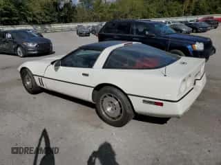 1986 Chevrolet Corvette with VIN 1G1YY0788G5121033, listed as a Copart auction lot 72314454 with 24,527 mi miles and Salvage title. Bid and sale history available at DreamBid. Image 2.