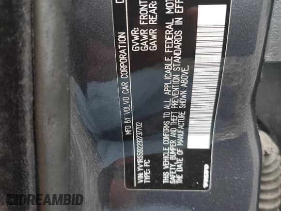 2009 Volvo S60 2.5T with VIN YV1RS592292737702, listed as a Copart auction lot 66982385 with 161,070 mi miles and Salvage title. Bid and sale history available at DreamBid. Image 12.