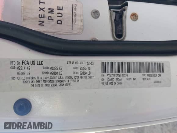 2016 Chrysler 300 C с VIN 2C3CCAEG2GH161220, выставлен на аукционе IAAI как лот 42817437 с пробегом 111 000 миль миль и . История ставок и продаж доступна на DreamBid. Изображение 9.