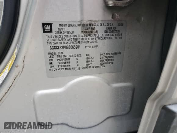 2008 Saturn VUE XE z VIN 3GSCL33P88S665901, wystawiony jako Copart lot #70228564 z przebiegiem 133 782 mil mil oraz Szkoda całkowita • Salvage title. Historia ofert i sprzedaży dostępna na DreamBid. Obrazek 13.