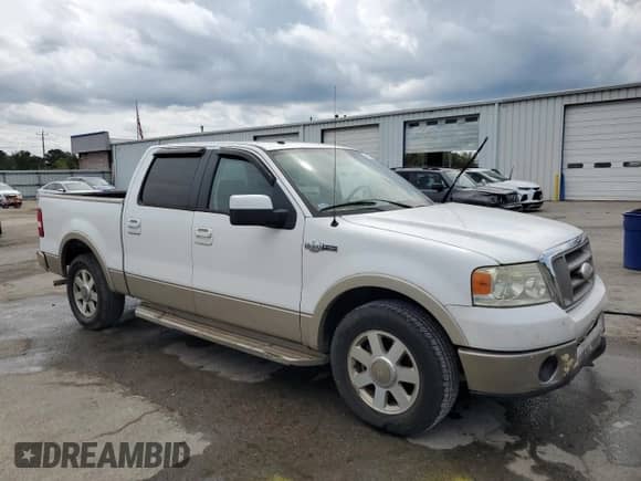 2007 Ford F-150 XLT with VIN 1FTPW12V47KA96001, listed as a Copart auction lot 84276695 with 120,479 mi miles and Salvage title. Bid and sale history available at DreamBid. Image 4.