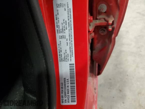 2025 Ram 1500 Tradesman z VIN 1C6RRFCG5SN599936, wystawiony jako Copart lot #56132035 z przebiegiem 12 120 mil mil oraz Szkoda całkowita • Salvage title. Historia ofert i sprzedaży dostępna na DreamBid. Obrazek 12.