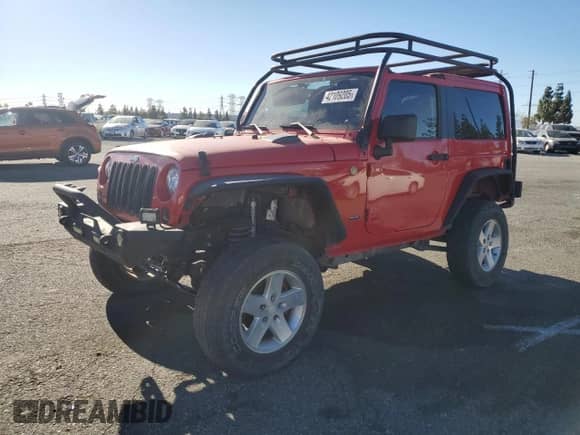 2018 Jeep Wrangler Sahara with VIN 1C4AJWBGXJL937095, listed as a Copart auction lot 42109205 with 34,408 mi miles and Salvage title. Bid and sale history available at DreamBid. Image 1.