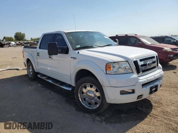2005 Ford F-150 XLT with VIN 1FTPW14555FB21541, listed as a Copart auction lot 81120125 with 167,437 mi miles and Salvage title. Bid and sale history available at DreamBid. Image 4.