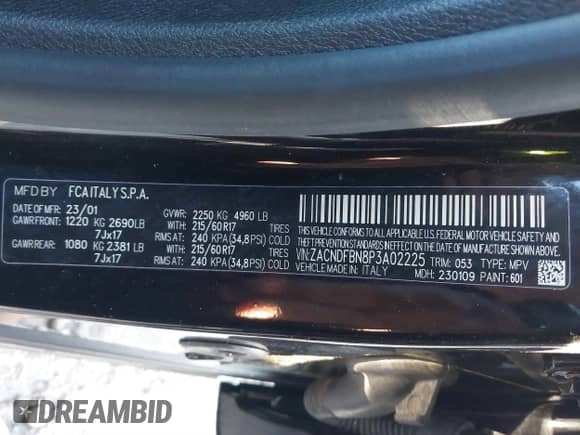 2023 Dodge Hornet GT Plus z VIN ZACNDFBN8P3A02225, wystawiony jako IAAI lot #41586226 z przebiegiem 31 415 mil mil oraz . Historia ofert i sprzedaży dostępna na DreamBid. Obrazek 9.