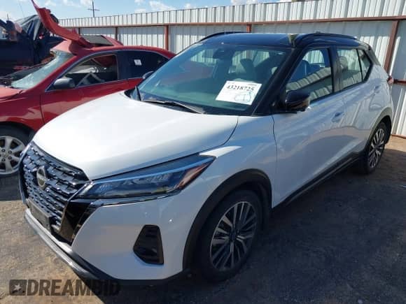 2023 Nissan Kicks SR with VIN 3N1CP5DV2PL509485, listed as a IAAI auction lot 43218725 with 34,491 mi miles and . Bid and sale history available at DreamBid. Image 17.