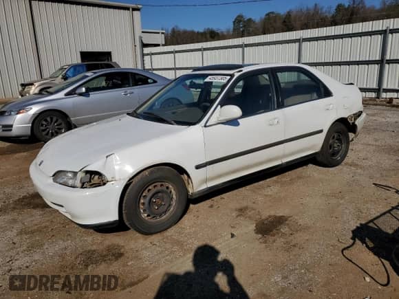 1994 Honda Civic with VIN JHMEH969XRS013959, listed as a Copart auction lot 45937305 with 162,329 mi miles and Salvage title. Bid and sale history available at DreamBid. Image 1.