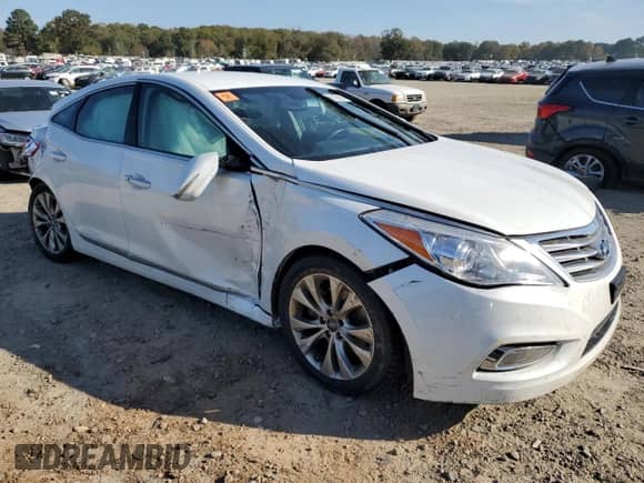 2012 Hyundai Azera with VIN KMHFG4JG2CA128159, listed as a Copart auction lot 74628583 with Not provided miles and Salvage title. Bid and sale history available at DreamBid. Image 4.