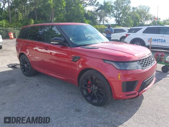 2022 Land Rover Range Rover Sport HST with VIN SALWS2RU9NA208880, listed as a IAAI auction lot 43139537 with 33,198 mi miles and . Bid and sale history available at DreamBid. Image 1.