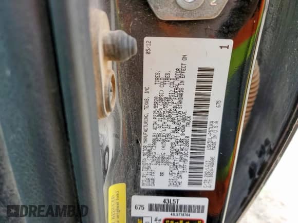2012 Toyota Tundra Limited z VIN 5TFFY5F10CX128010, wystawiony jako Copart lot #71779725 z przebiegiem 309 990 mil mil oraz Szkoda całkowita • Salvage title. Historia ofert i sprzedaży dostępna na DreamBid. Obrazek 12.