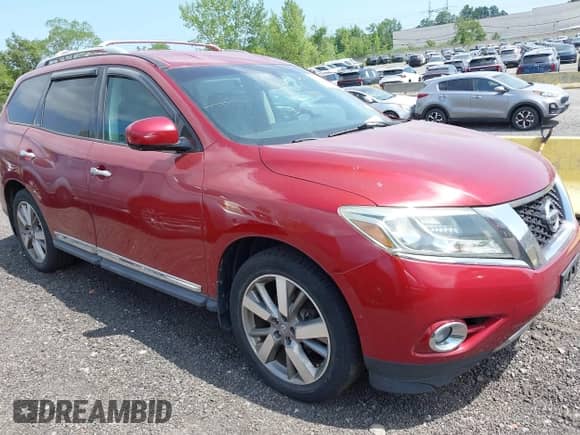 2013 Nissan Pathfinder SL with VIN 5N1AR2MM2DC642397, listed as a IAAI auction lot 42787490 with 168,365 mi miles and . Bid and sale history available at DreamBid. Image 1.