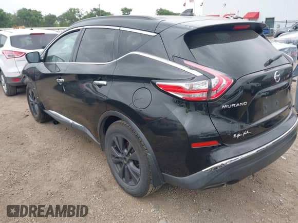 2017 Nissan Murano S with VIN 5N1AZ2MG2HN173283, listed as a IAAI auction lot 41930551 with 96,543 mi miles and . Bid and sale history available at DreamBid. Image 3.