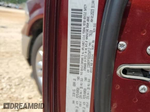 2016 Ram 1500 Longhorn with VIN 1C6RR7PT6GS250712, listed as a Copart auction lot 65759445 with 122,207 mi miles and Salvage title. Bid and sale history available at DreamBid. Image 12.